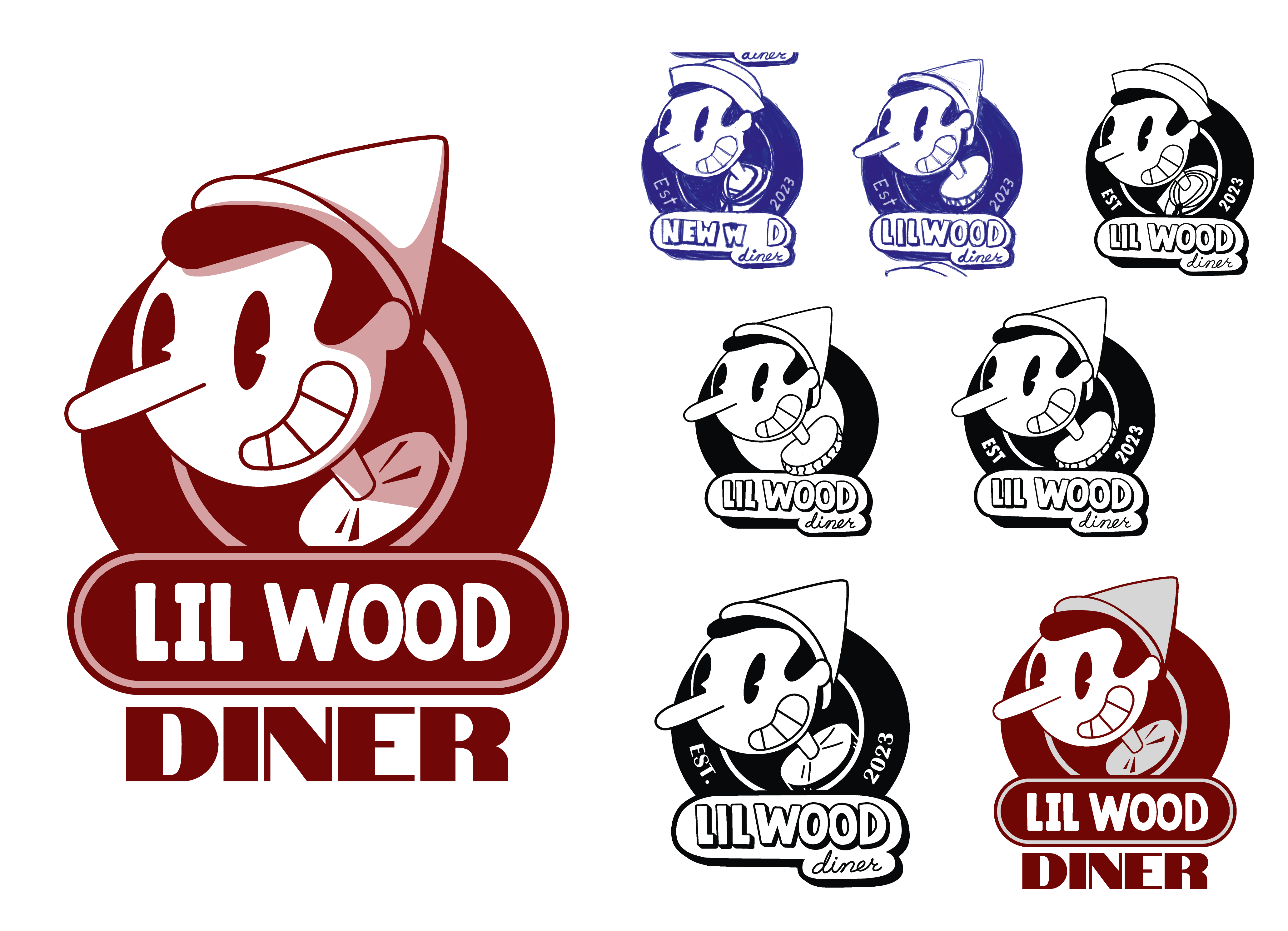 displaying the evolution of the logo