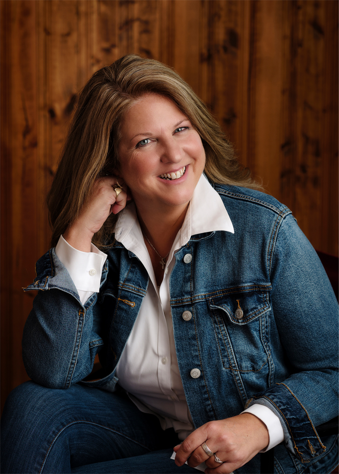 Image of Susan Rodgers in a Denim jacket with a infectious smile